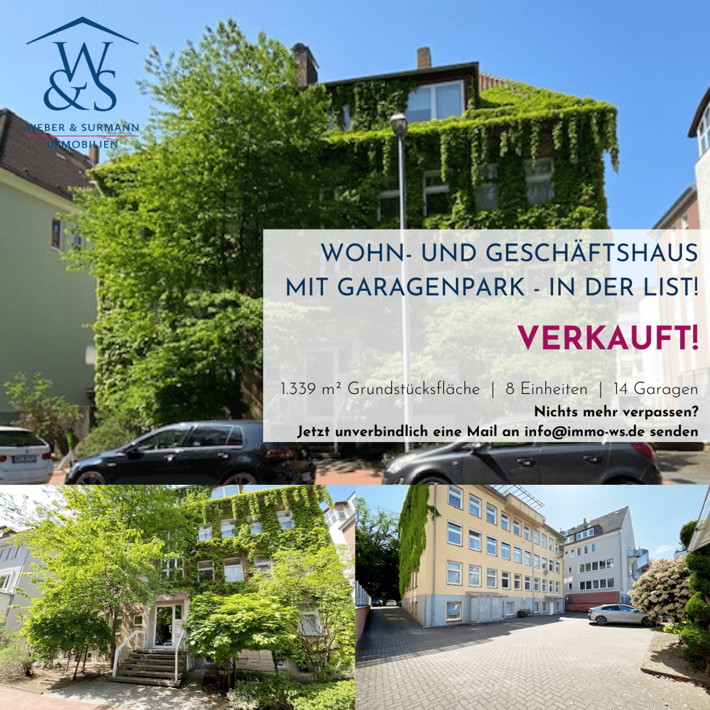 Vis-a-vis der Eilenriede! Wohn-und Geschäftshaus mit Garagenpark in Bestlage der List!, 30161 Hannover, Mehrfamilienhaus